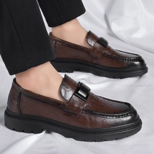 Genuine leather korean style soft sole loafer NFS110