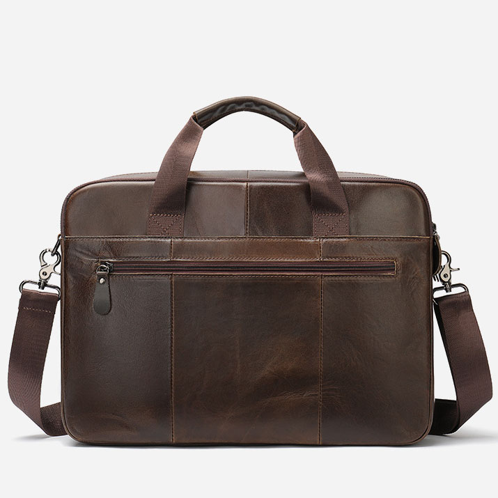 Genuine leather laptop briefcase backpack NFB18 - Image 10