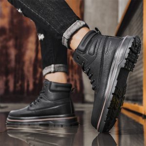 Alternative view of Premiun leather retro british style boots NFES178