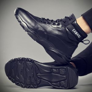 Alternative view of Genuine leather cotton high top sneakers NFER21