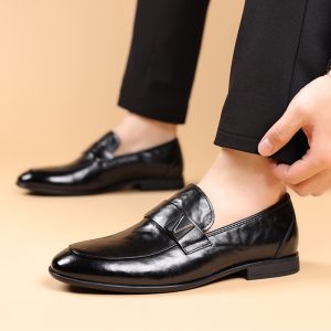 Genuine leather soft sole breathable loafer NFER44