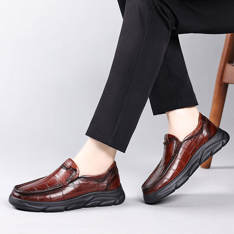 Genuine leather thick sole loafers NFER16 - Image 2