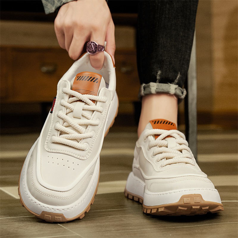 Genuine leather teenagers casual shoes NFE994 - Image 5