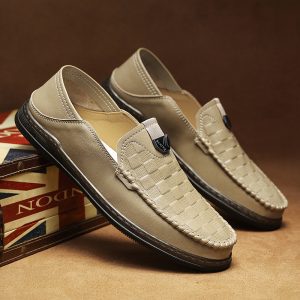 Genuine leather breathable casual loafer NFER43