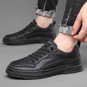 Alternative view of Genuine leatherre bathable casual shoes NFER54
