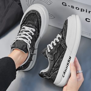 Alternative view of Denim material thick bottom casual shoes NFES161