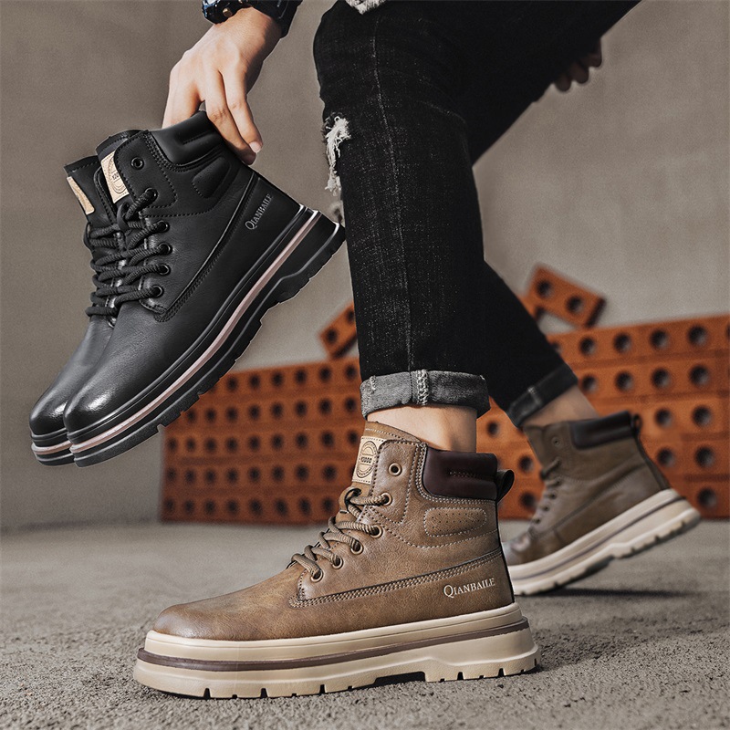 Premiun leather retro british style boots NFES178 - Image 3