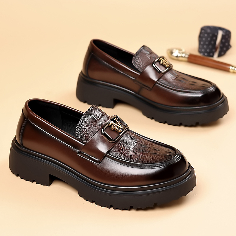 English style low-top big head leather shoes NFE625 - Image 5