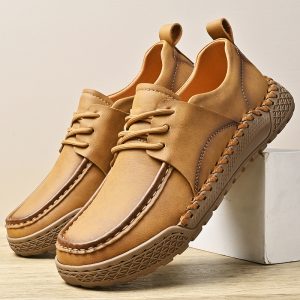 Low-top lace-up leather casual shoes NFER740
