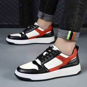 Genuine leather round head casual shoes NFE682