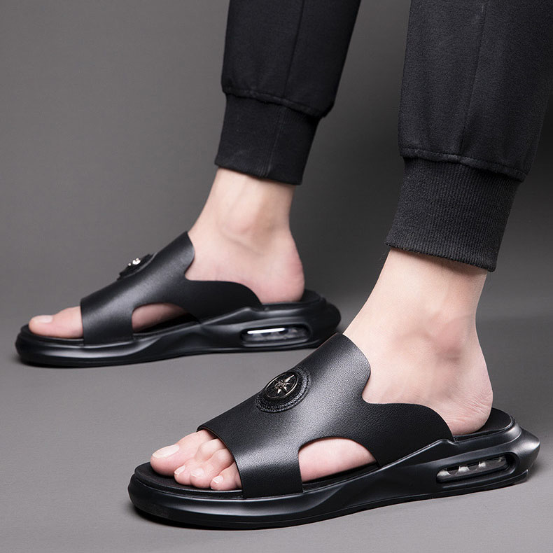 Genuine leather flip flops Slippers NFER1046