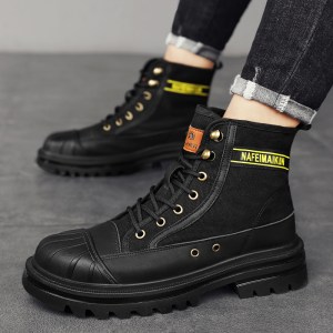 Alternative view of Korean style canvas martin boots NFER40