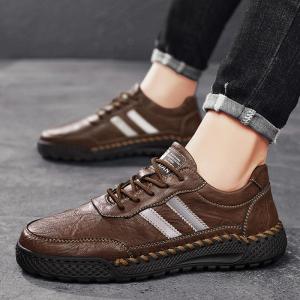 Alternative view of Fashionable men's leather casual shoes NFER51