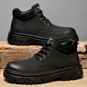 Alternative view of Genuine leather thick-soled versatile Martin boots NFS115