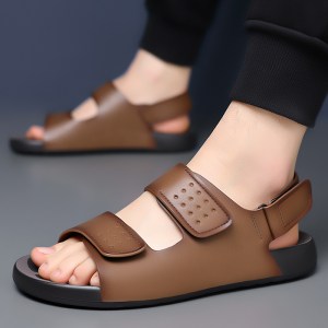 Alternative view of Genuine leather breathable slippers NFER1501