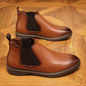 Alternative view of British style trendy slip-on chelsea boots NFER38