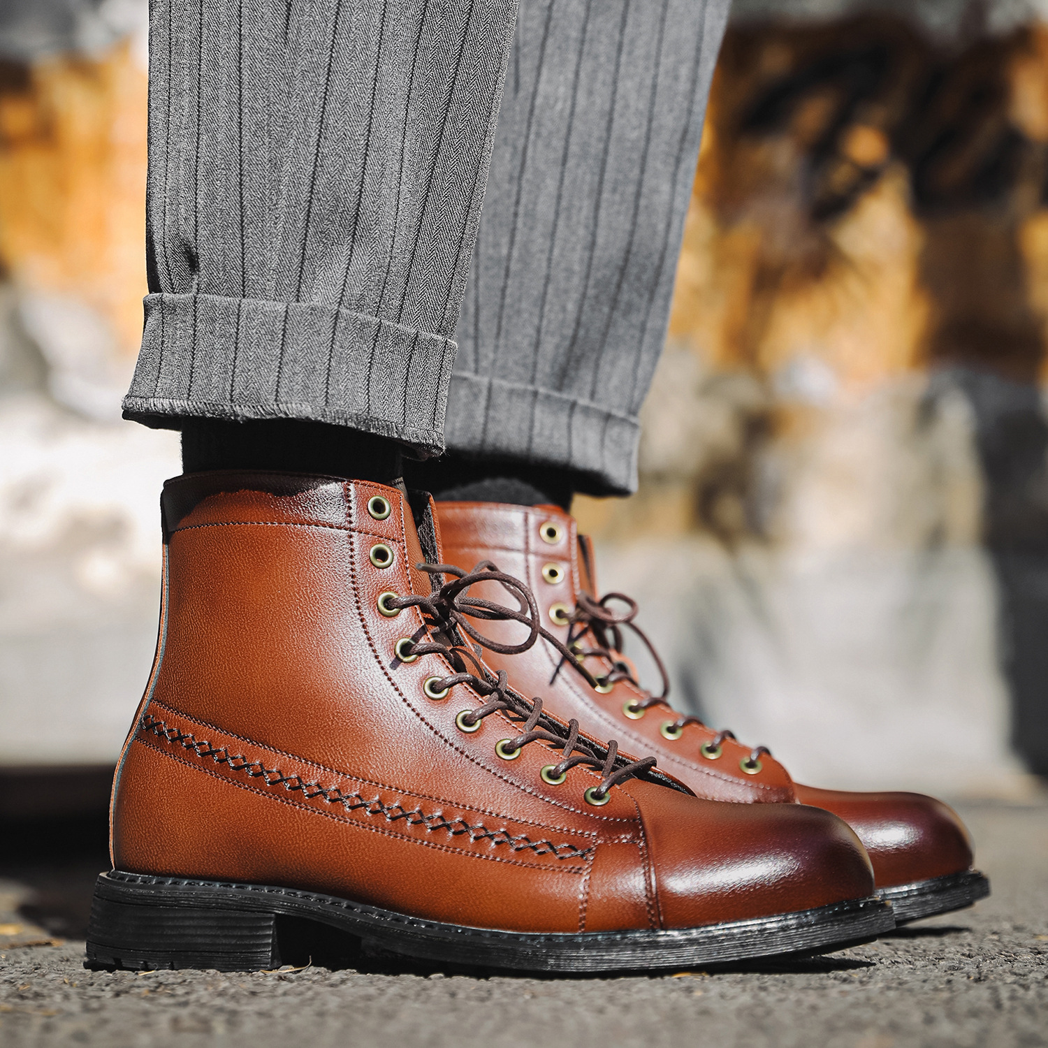 British style retro men martin boots NFE776 - Image 2