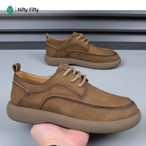 Alternative view of Hollow Leather Retro Casual Shoes NFE1591
