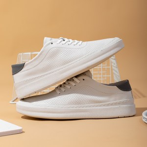 Alternative view of Genuine Leather White Sneakers NFER1626