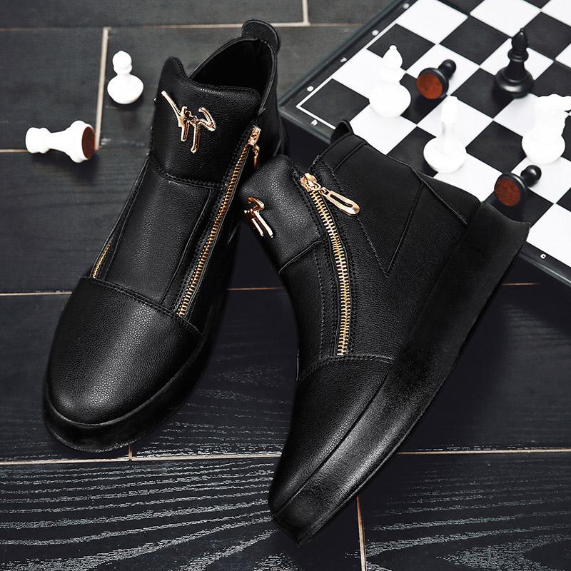 Double zipper trendy sneakers NFER909 - Image 2