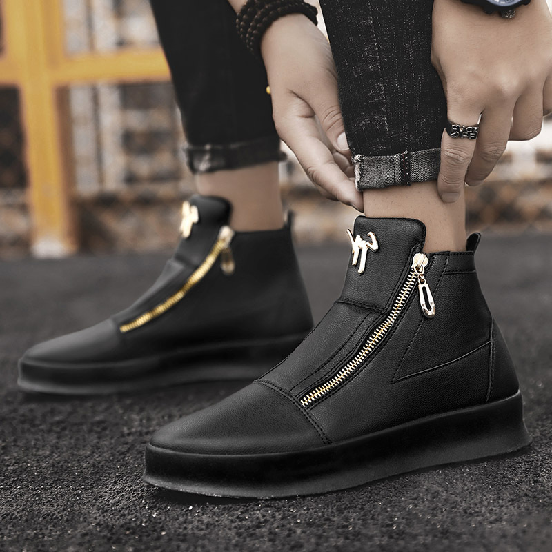 Double zipper trendy sneakers NFER909 - Image 4