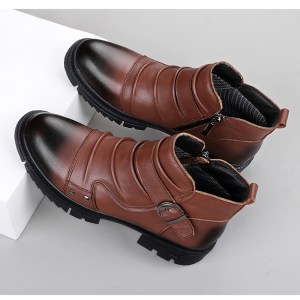 Alternative view of Genuine leather men's chelsea boots NFER835