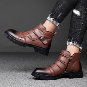 Genuine leather men's chelsea boots NFER835