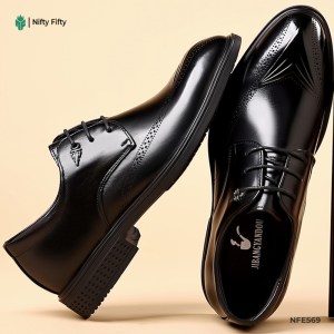 Alternative view of Genuine Leather Soft Bottom Business Shoes NFE569