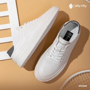 Alternative view of Genuine Leather White Sneakers NFE1626