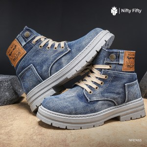 Versatile Denim Martin Boots NFE1653