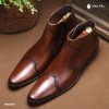 High Heel Men's Leather Boots NFE1697