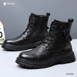 Trendy Retro Fleece Martin Boots NFE1678